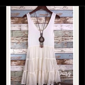 Ivory layering dress extender